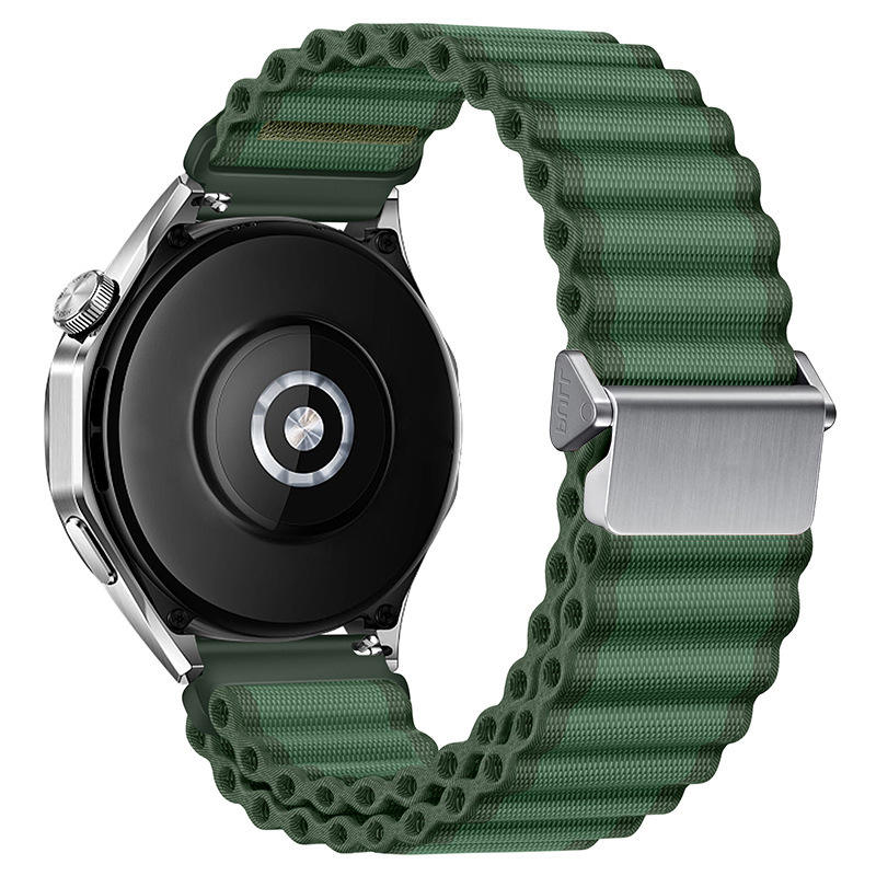 สายเขียว หัวเข็มขัดสีเงิน