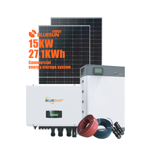 Bluesunハイブリッド完全ソーラーシステム15kw 30kw 50kw 100kw 150kw 500kwハイブリッドバッテリー産業用太陽エネルギーシステム