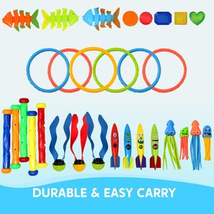 30 Pcs Diving <strong>Pool</strong> Toys for Kids Ages 3-12 Jumbo <strong>Set</strong> with Storage Bag <strong>Pool</strong> <strong>Games</strong> Summer Swim Water FishToys