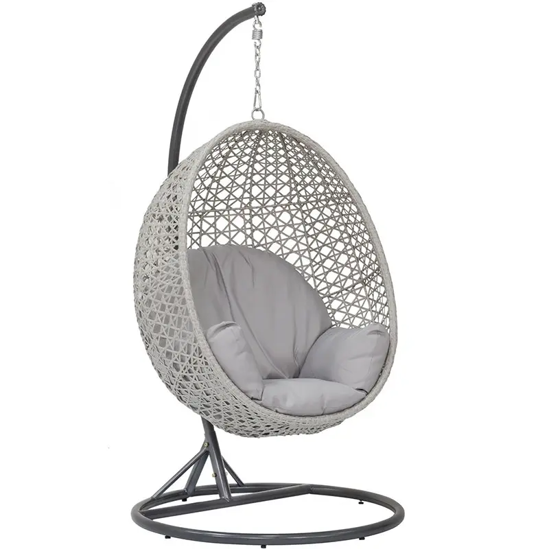 High Quality Rraditional Rattan Fashion Rattan Hanging Swing Chair for Bedroom with Stand Outdoor Furniture