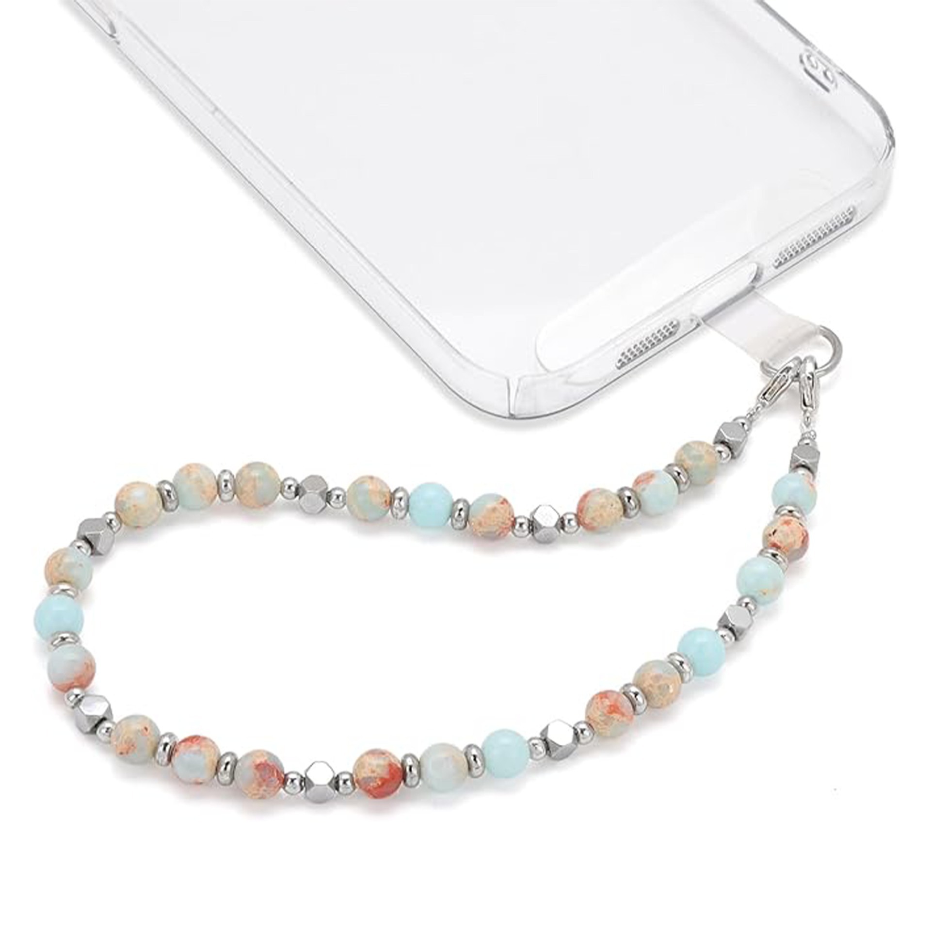 Blue 6mm shoushan stone-including mobile phone gasket