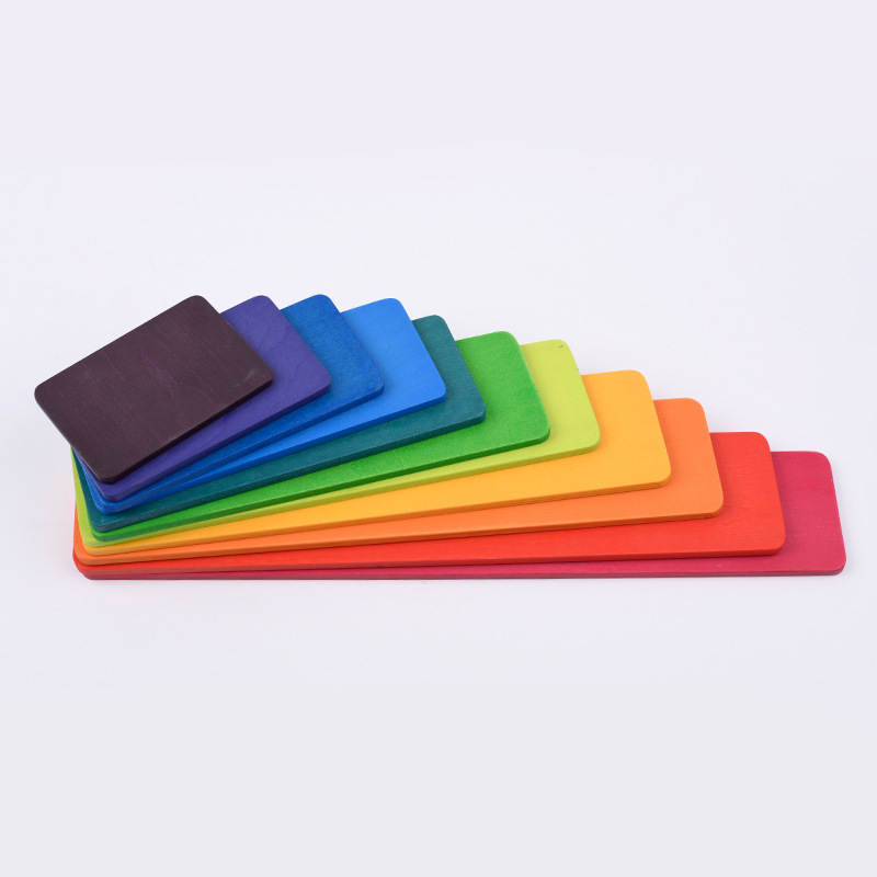 11 pcs/set arc-en-ciel carré