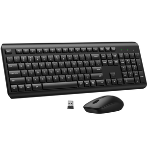Juego de teclado y ratón inalámbrico compacto y ergonómico, conjunto de teclado y ratón inalámbrico 2,4G - Product Image 1