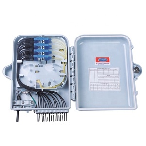 Caja de terminación de fibra óptica ABS IP65, caja de distribución óptica de 16 núcleos con divisor PLC de inserción, caja ftth de Telecomunicaciones - Product Image 1