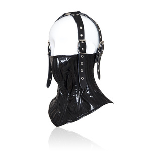 制造商皮革颈套BDSM束缚面具性玩具头套女性颈部约束 - Product Image 2