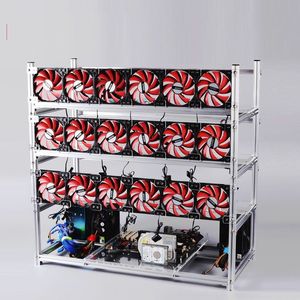 19gpu Stackable nhôm trường hợp mở không khí khung Giàn Khoan khung GPU khung máy tính mở không khí giá GPU Giàn Khoan trường hợp 19 GPU thợ mỏ - Product Image 2