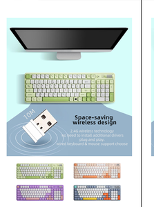 Factory OEM New Fashion Dual Mode 2.4ghz &amp; Bluetooth <strong>Keyboard</strong> Portable Mixed-colored Wireless 2.4g Bluetooth <strong>Keyboard</strong> for Office - Product Image 6
