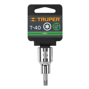 Truper ชุดซ็อกเก็ตทอร์กซ์6แพ็ค T-40 CR-V สี่เหลี่ยมและหกเหลี่ยมวัสดุโครเมี่ยมสำหรับการซ่อมแซมสามารถปรับแต่งได้ - Product Image 4