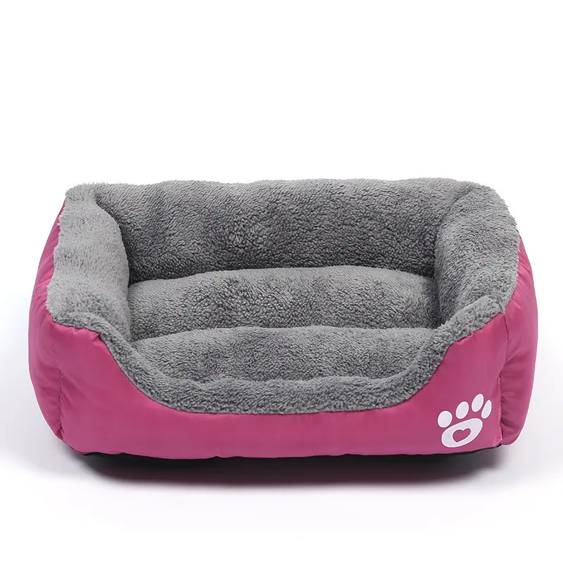 Divano letto per cani traspirante ecologico personalizzato all'ingrosso della fabbrica letto per cani rettangolare quadrato a doppio uso a doppio uso