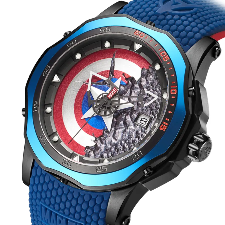 Orologi MARVEL originali Avengers orologi da uomo di lusso di marca superiore orologi giapponesi impermeabili luminosi per uomo