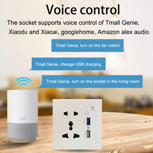 Smart Multi-funktion 1 Gang Schalter 5 Pin Universal Outlet USB Stecker WiFi Drahtlose Elektrische Wand Montiert Buchse - Product Image 3
