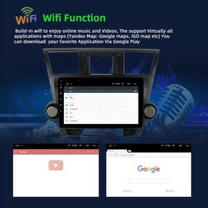 Multimedia HD 10,1 pulgadas android 9,1 1 + 1 + 16GB GPS BT WIFI reproductor de DVD del coche para Toyota Highlander 2008-2013 - Product Image 6