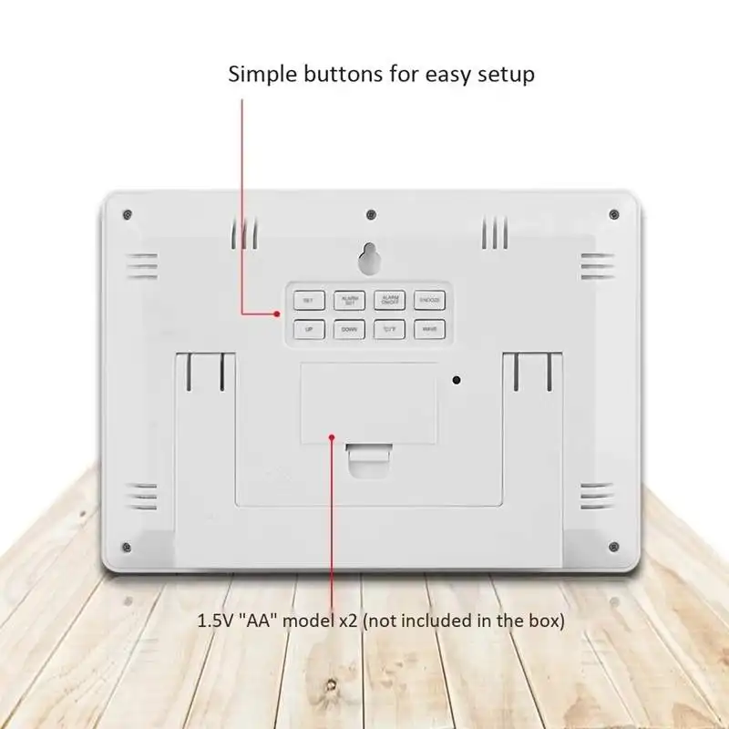 الساعات الحديثة تصميم المنزل مكتب ديكور الرقمية ساعة حائط Lcd كبيرة عدد كبير الوقت درجة الحرارة التقويم إنذار الجدول مكتب