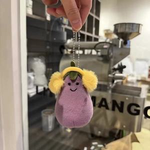 Low MOQ Plush Toys Eggplant <strong>Cherry</strong> Banana Lemon Sydney Stuffed Toys Mobile Phone Chain Bag Pendant Keychain - Product Image 2