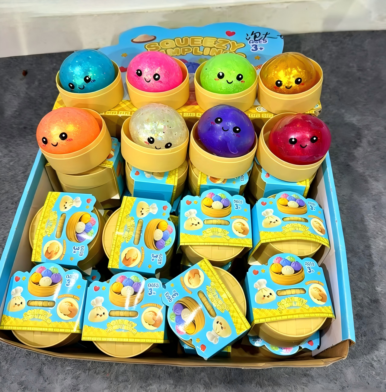 5.8 Bollo pequeño al vapor con impresión a color de cuentas de colores