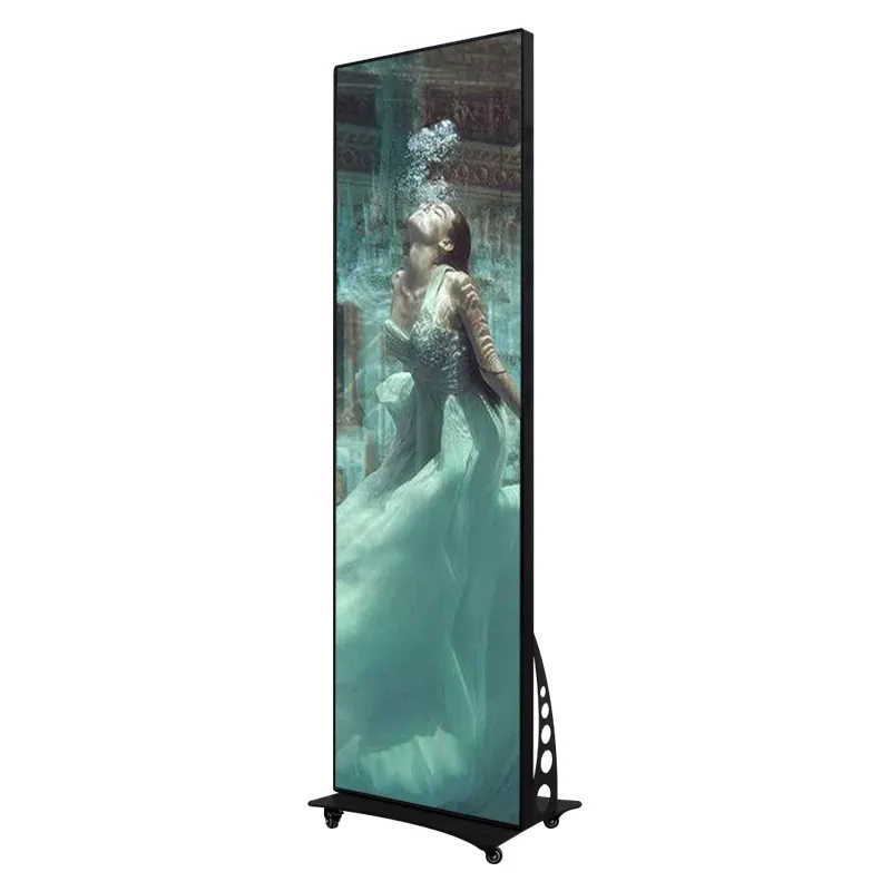 HD LED Indoor Full Color Poster Display a LED P1.86 P2 P2.5 P3 schermo digitale da pavimento Poster schermo a LED