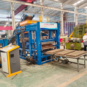 QT 5-15 Maquinaria de ladrillos automáticos en Guangzhou Planta de maquinaria de conjunto completo de fabricación de ladrillos automáticos