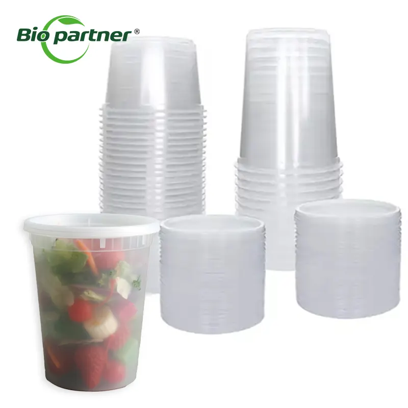 BPA içermeyen temizle paket mikrodalga 8oz 12oz 16oz 24oz 32oz plastik erişte Deli kase restoran gıda tek kullanımlık paket