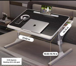 Portable MDF Foldable Height Adjustable <strong>Lap</strong> Desk Convertible Revolving Small <strong>Computer</strong> <strong>Table</strong> <strong>for</strong> Laptop Tilting Bed Lazy <strong>Computer</strong> - Product Image 4