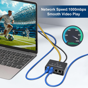 ตัวแปลงสัญญาณกิกะบิต1000Mbps, ตัวแยกสัญญาณอินเทอร์เน็ต1ถึง4 RJ45ตัวขยาย8P8C อะแดปเตอร์เครือข่ายกล่องสวิตช์อุปกรณ์อีเธอร์เน็ตใหม่ - Product Image 6