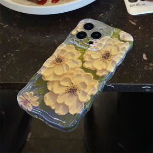Japanese Korean <strong>Style</strong> TPU Phone Case for <strong>Apple</strong> for iPhone 16ProMax 15 14 13-Peony Design Fine Hole Twist Drop-Resistant Women's - Product Image 2