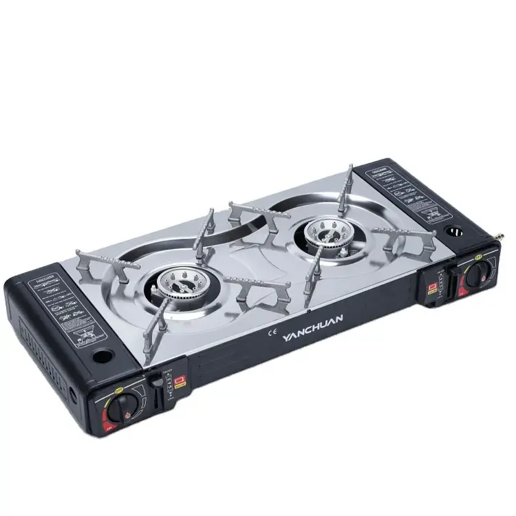 Hot Sales Of High Quality Gas Stove Portable Tabletop Cooking Gas Grill 2 Burner Travelling Camping Cooker Stove