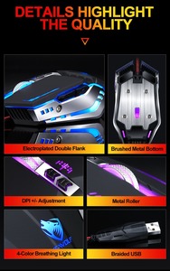Promotion V7 kabel gebundene Ladegerät Maus Premium rutsch feste Mini-Computer-Gaming-Maus mit Programmierung - Product Image 6