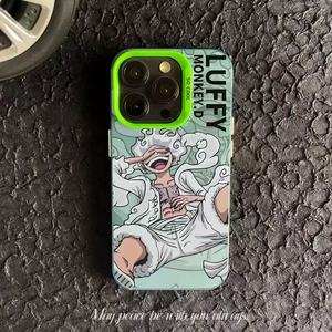 เคสโทรศัพท์มือถือ PC ลายอนิเมะ IMD luffy ชิ้นเดียวชุบด้วยไฟฟ้าสำหรับ11 12 13 14 15 PRO MAX - Product Image 6