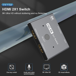 A041-<span class=keywords><strong>2</strong></span> חם מכירה oem <span class=keywords><strong>hdmi</strong></span> מתג <span class=keywords><strong>2</strong></span> קלט <span class=keywords><strong>1</strong></span> פלט פלט <span class=keywords><strong>hdmi</strong></span> וידאו מחליף 2x1 יציאה מתג תמיכה spliter 8k