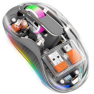 2024 Neues Design USB Typ C 3D-Stil Drahtlose Mini-Maus RGB Transparente 2,4G wiederauf ladbare Computer-Büromaus - Product Image 1