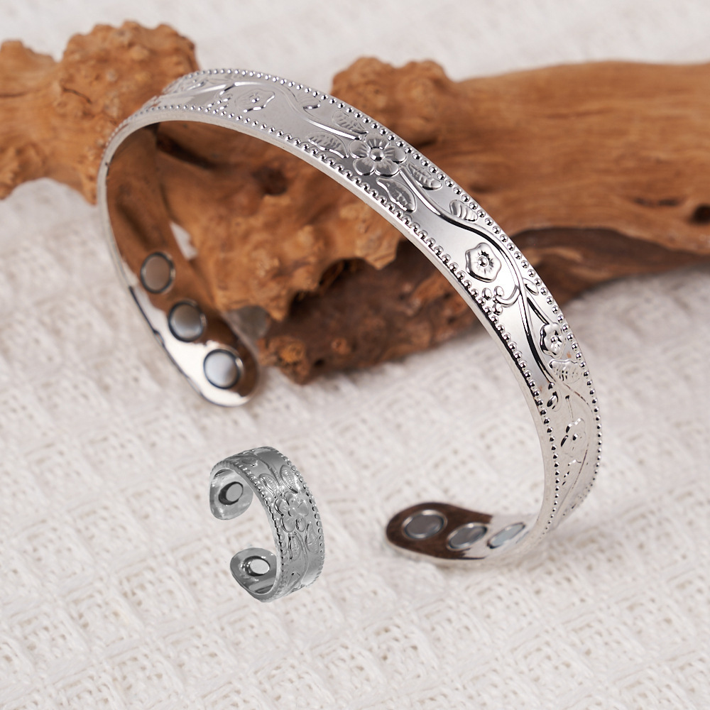 Anello bracciale argento Plum blossom