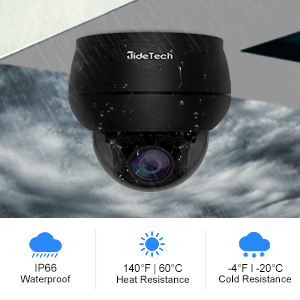 JideTech 8MP 4k分辨率PTZ IP摄像机5X光学变焦内置以太网供电POE: 48v-52v (IEEE 802.3af标准) - Product Image 2
