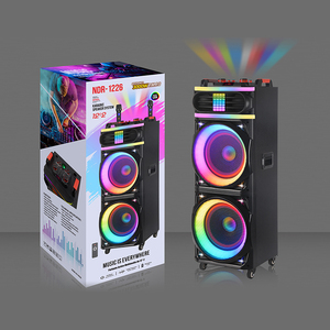 NDR-1226 Double 12 Inch Party Karaoke <strong>Speaker</strong> High Power BT Audio System with Microphone for Home <strong>Use</strong> Model New - Product Image 1