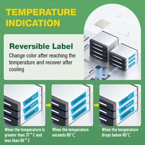 Bester Preis Fy Kühlschrank mit Thermometer Klebe etiketten Wärme Kinder Kühlkette Sensitive Farbwechsel Temperatur anzeige Aufkleber - Product Image 3