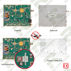 Módulo super do zangão do jammer do RF do poder superior do módulo 100W GaN do SDR da banda larga 2000-6000Mhz ultra anti - Product Image 2