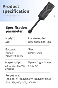 Rastreador GPS de vehículos con cable Dispositivo de gestión a prueba de agua Gestión de flotas 4G Multiprotocolos Geo-Fence GPS montado en el tablero - Product Image 6