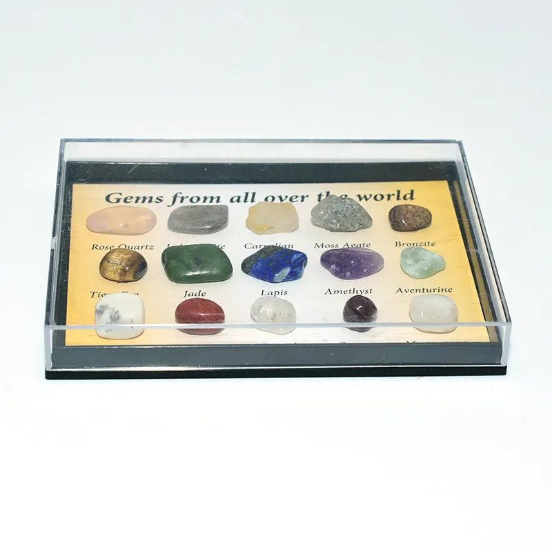 Set Dekorasi Rumah, 15 buah batu Mineral batu alam tidak beraturan, koleksi pendidikan