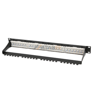 定制Utp网络配线板机架面板安装12 24 48端口Cate5e Cat6 5 1u梯形RJ11 RJ45 - Product Image 6