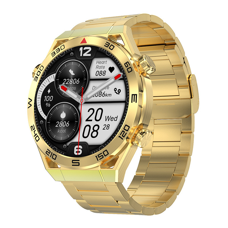 (Cuir marron + bracelet silicone) double sangle