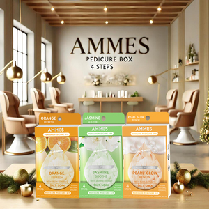 AMMESインスタントアロマブラスト4ステップスパペディキュアボックス内香水スパキット365日返金保証4 in 1デラックスペディキュアセット - Product Image 4