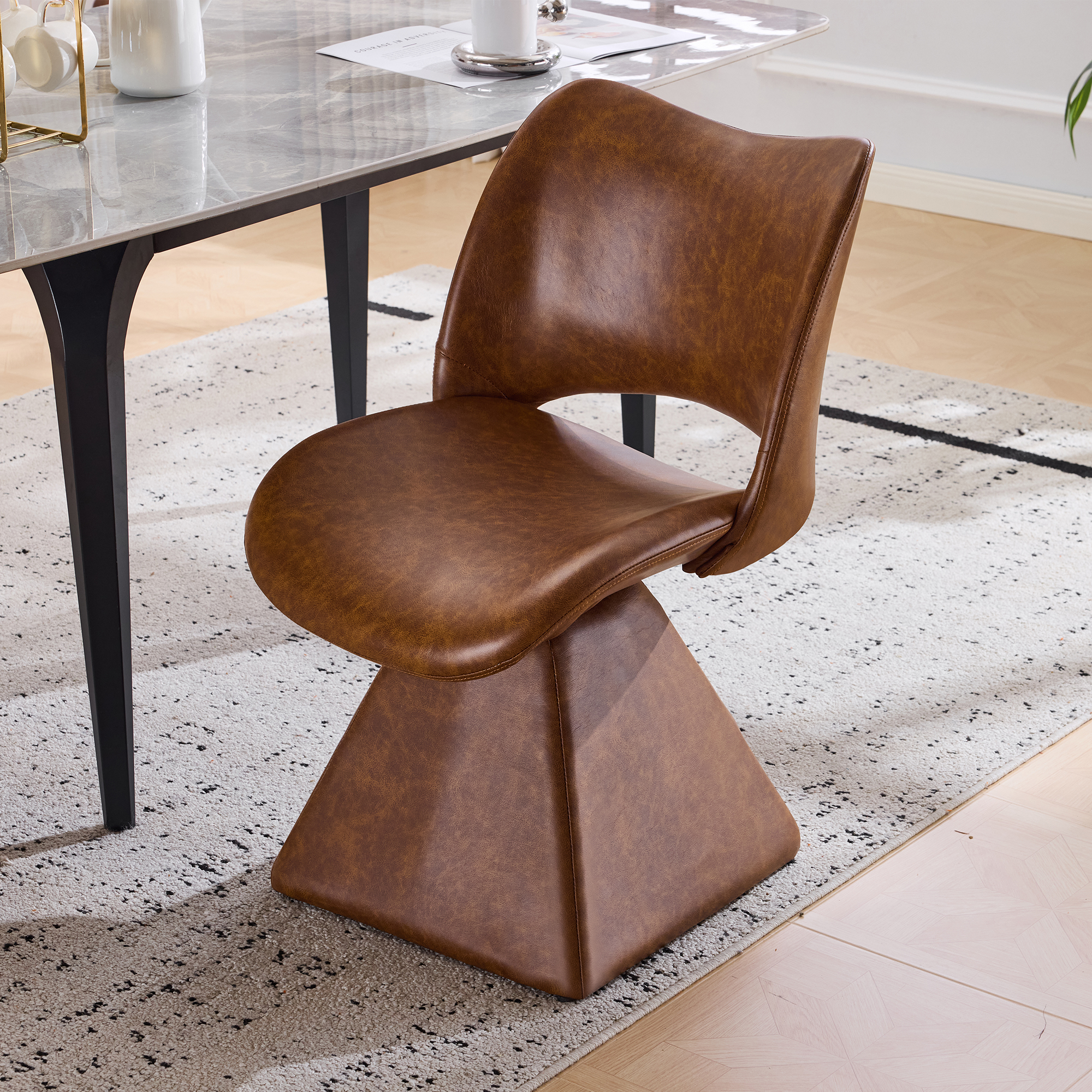 Brown + Metal & Wood + Foam
