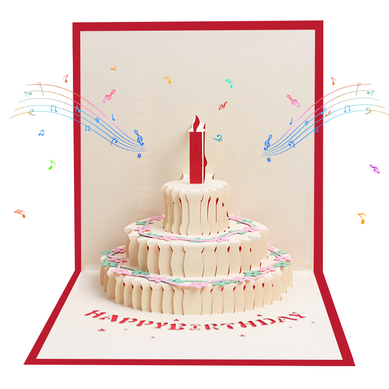 Red Cake Musical Card