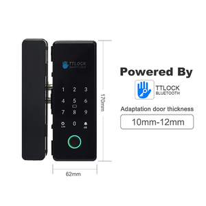 TTlock App Automatische Riegel tastatur Schlüssel Passwort Finger abdruck Keyless Entry Smart Türschloss für Glastüren - Product Image 3