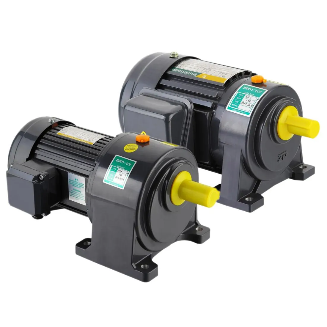 ZD Motor ayak montaj mili Dia 18mm 22mm 28mm 32mm 40mm 50mm 100W 3700W 3 fazlı sarmal küçük AC elektrik DİŞLİ Motor