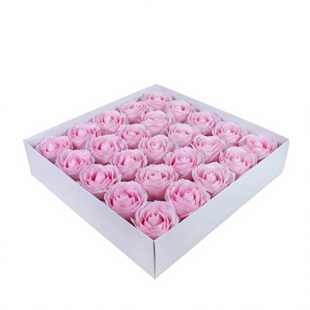 Five-layer rose head-medium pink
