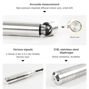 Mac sensor Tauch füllstand geber CE ROSH Zugelassener Wasserstands ensor 4-20mA für Bohrloch-und Wasserpumpe - Product Image 3