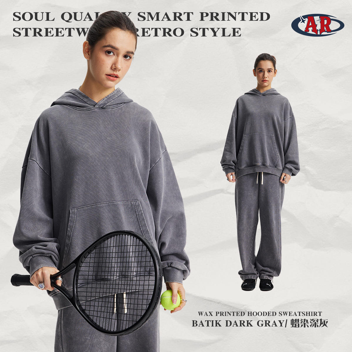 เสื้อ F05-ผ้าบาติกสีเทาเข้ม