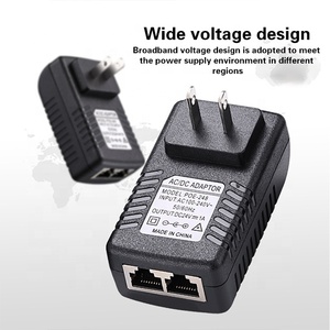 Cámara IP DE SEGURIDAD QoS VoIP Teléfonos Punto de acceso 24V 1A Inyector PoE 10/100Mbps 15,4 W Ethernet Interruptores de red de alimentación Todas las paredes - Product Image 2