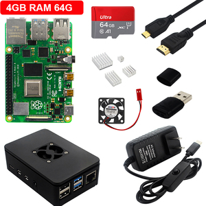 Original Raspberry Pi 4 Modell B Kit 2/4/8 GB RAM ABS-Gehäuse SDCard Netzteil Lüfter kabel Raspberry Pi 3 B B Kits