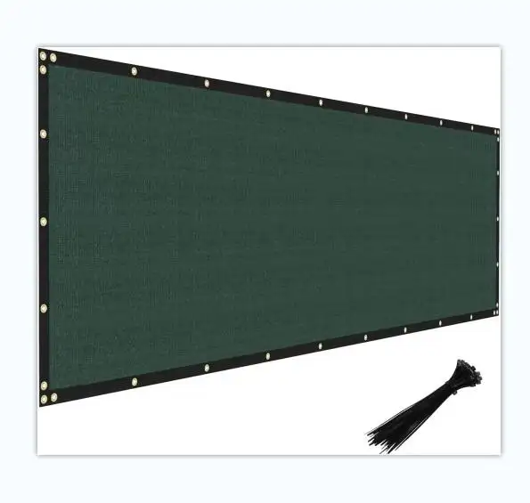 6 'x 50' Heavy Duty parabrezza scherma tessuto di maglia Privacy recinzione schermo copertura parasole per parete esterna giardino cortile piscina ponte, verde